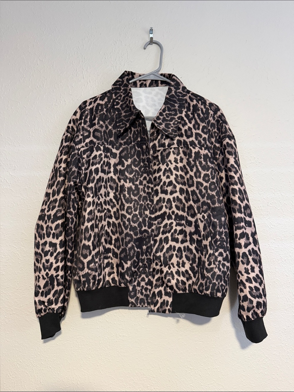 SHEIN Leopard Print Bomber Jacket